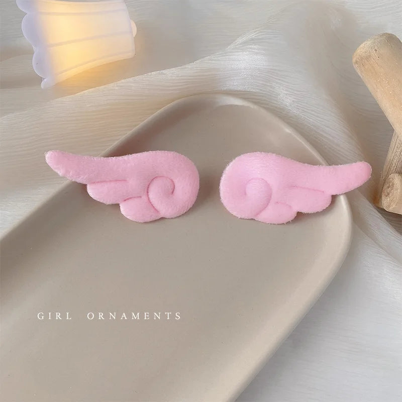 2PCS Cute Plush Children Side Hair Clips Anime Angel Cosplay Wings Hair Accessories Girls Cartoon Barrettes Headwear Hairpins