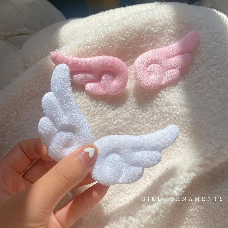 2PCS Cute Plush Children Side Hair Clips Anime Angel Cosplay Wings Hair Accessories Girls Cartoon Barrettes Headwear Hairpins