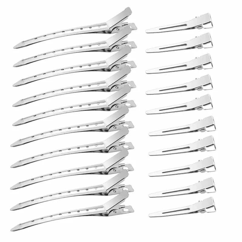 No Crease Hair Clips for Styling, Professional Salon Fixed Curl Pin Clamp, Non Slip Jaw Hairdress Tool for Makeup Shower Sectioning Women
