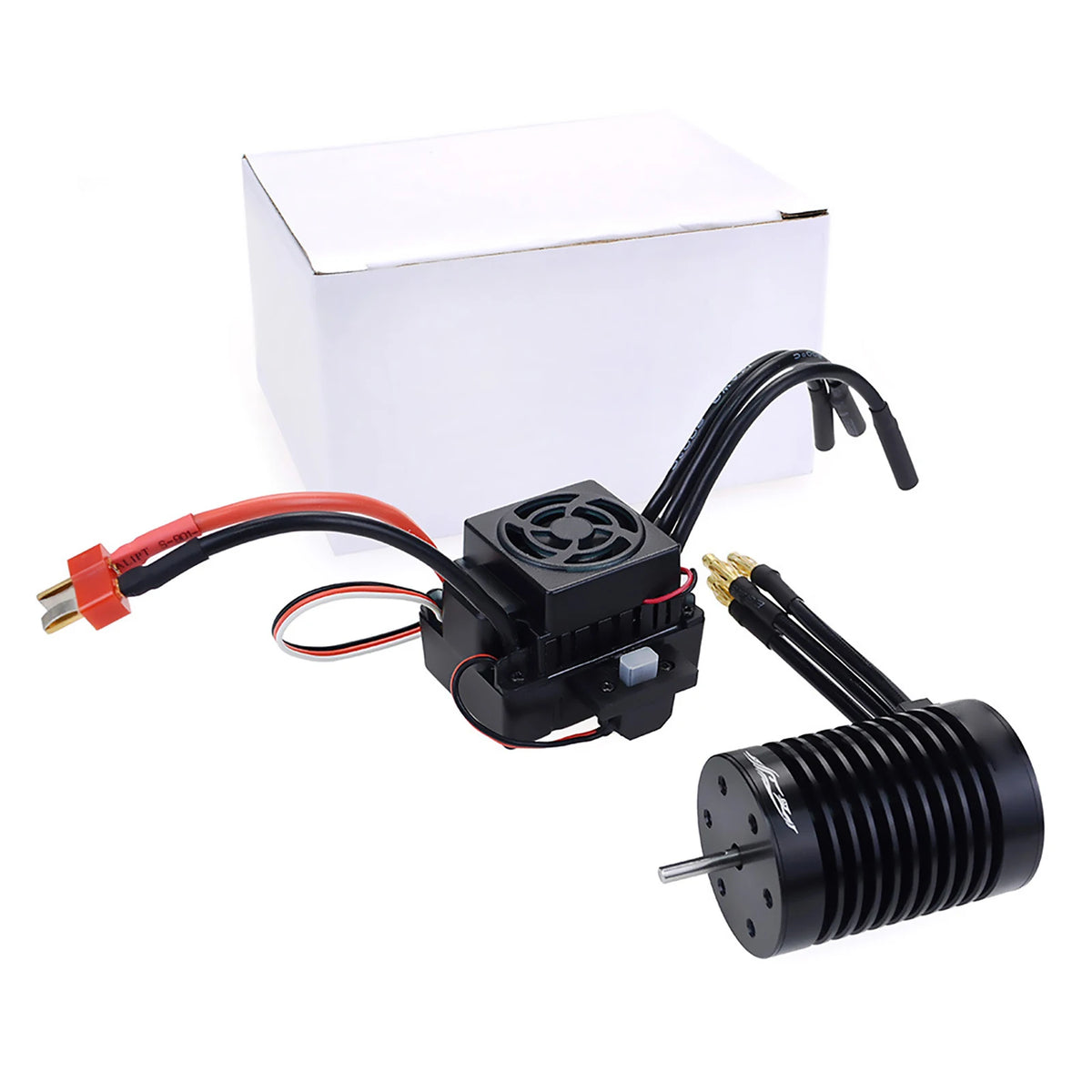 1 Set Waterproof F540 4370KV 4 Poles 12 Slots High-Torque Motor W/ 60A Brushless ESC Kit For 1/10 1/12 Scale RC Car Accessories