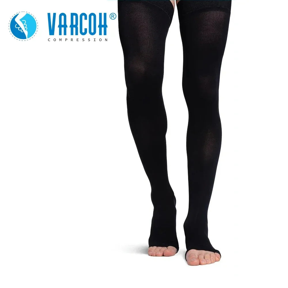 40-50 MmHg Thigh High Compression Socks Men - Best Medical, Nursing, Hiking, Varicose, Travel Flight Socks - Running Fitness