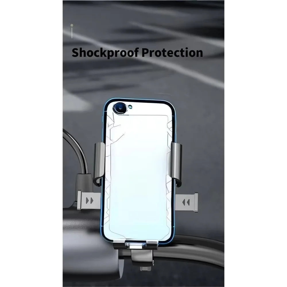 1pc bicycle mobile phone holder, electric vehicle mobile phone holder, motorcycle bicycle handle mobile phone holder mobile phone, 360 degree rotating holder, suitable for 4.7 to 7.2 inch mobile phones.