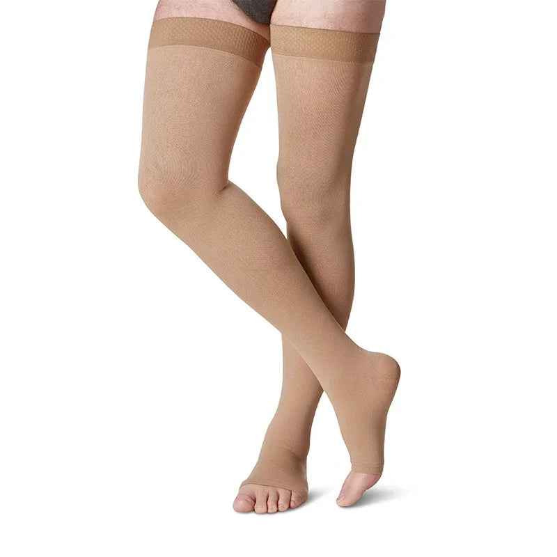 40-50 MmHg Thigh High Compression Socks Men - Best Medical, Nursing, Hiking, Varicose, Travel Flight Socks - Running Fitness