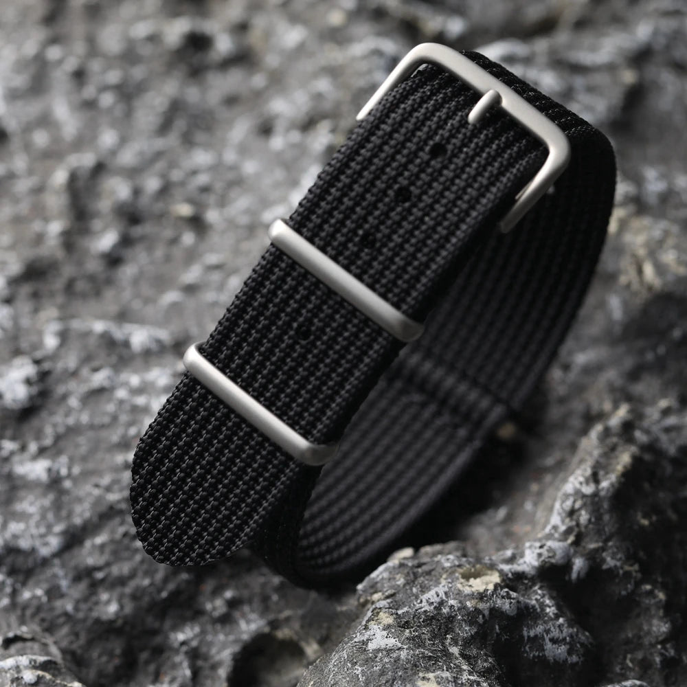 New Ribbed Nylon Watchband Nylon Watch Strap 18mm 20mm 22mm Watchband Accessories for Military Watch Band Bracelets
