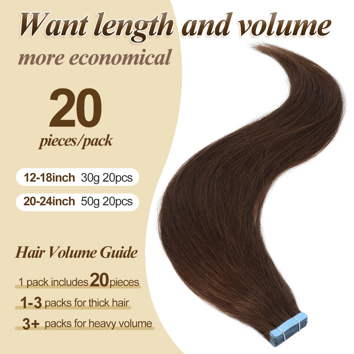 High Quality Silky Soft Remy Human Hair Extensions 12 Inch-20 Inch Tape Hair Wear Resistant Durable Silky Soft PU Seamless Add Length Volume