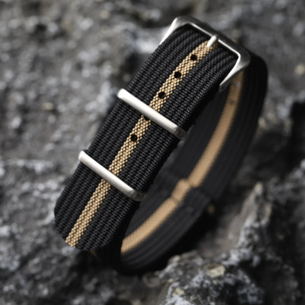 New Ribbed Nylon Watchband Nylon Watch Strap 18mm 20mm 22mm Watchband Accessories for Military Watch Band Bracelets