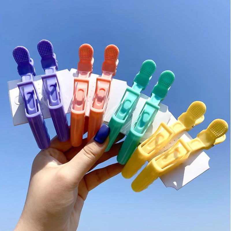 6/8Pcs Colorful Alligator Hair Clips Clamps Hairdressing Professional Salon Hair Grip Crocodile Hairpins Hair Barber Accessories