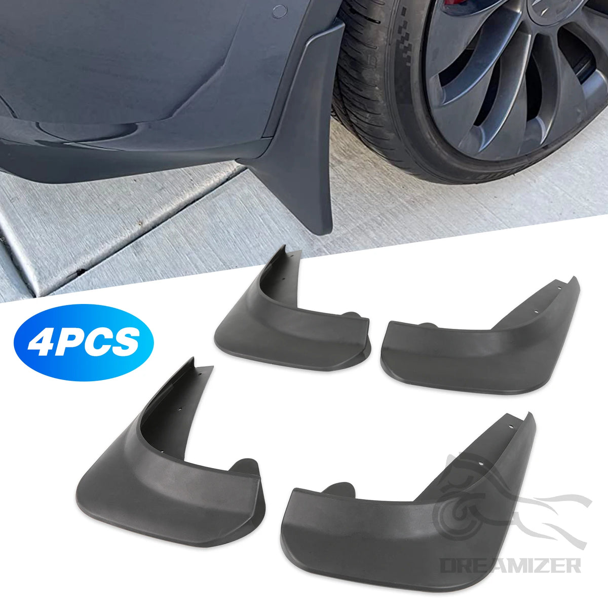4pcs Front Rear Mudflaps Mud Flaps Original Model Replacement Splash Protector Fender Car Accessories Parts Wheel