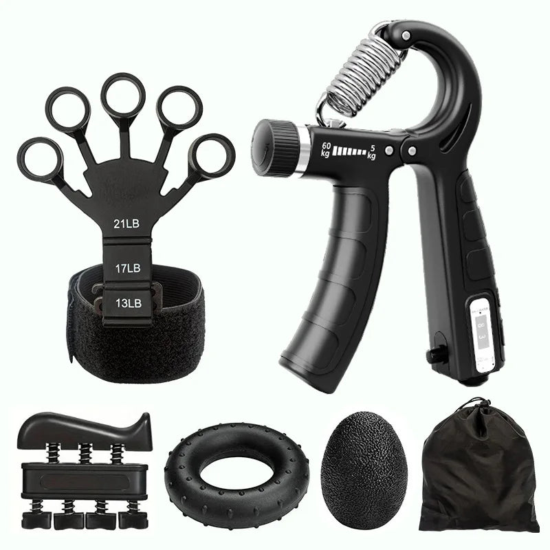 5 Pcs 380 Count Finger Trainer Grip Hand Grips Strength Device Portable Fitness Equipment Men Women Arm Strength Training Tools
