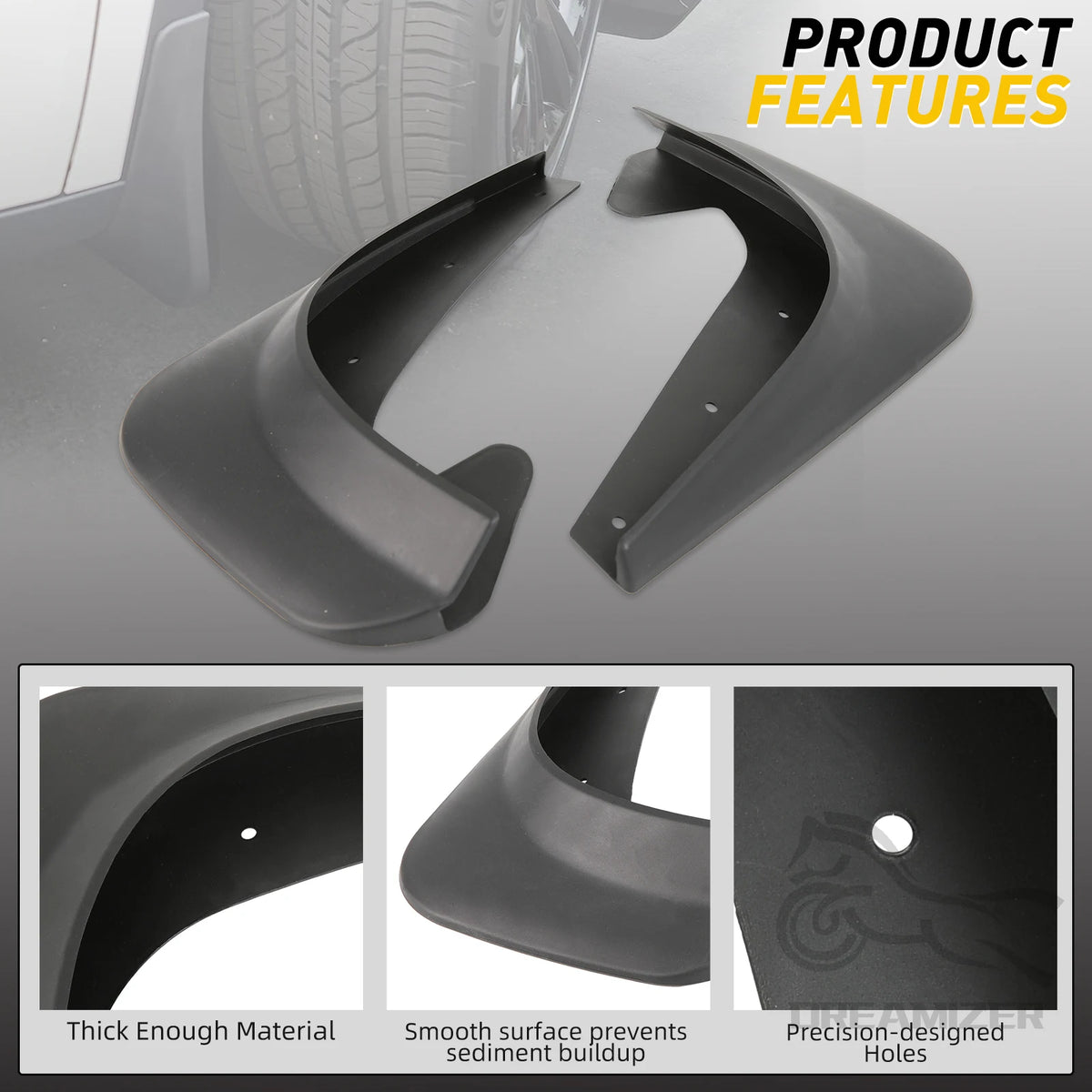 4pcs Front Rear Mudflaps Mud Flaps Original Model Replacement Splash Protector Fender Car Accessories Parts Wheel