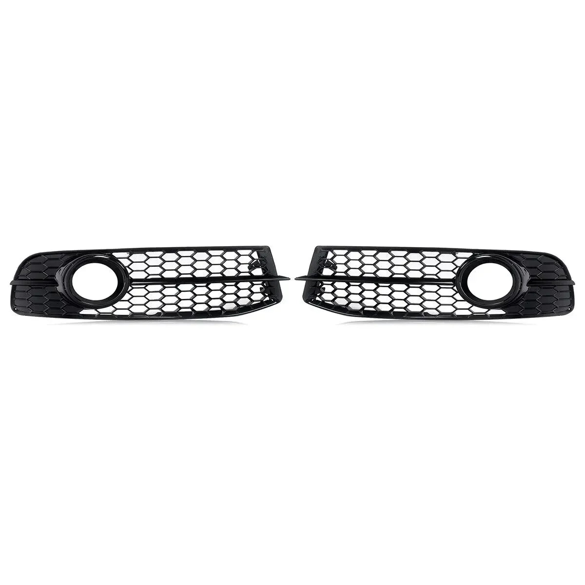 MAGICKIT For Audi A6 C6 S-Line Models 2009-2012 Gloss Black Front Bumper Fog Light Grille Cover CAR accessories Gloss Black