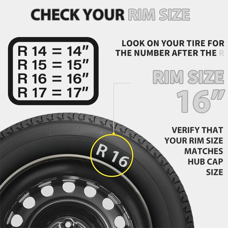 4PC 16 Inch Iron Steel Wheels Hubcaps Cover for Automobile Full Rim Cover Caps Rim Hubcap for R16 Tire Universa Car Accessories