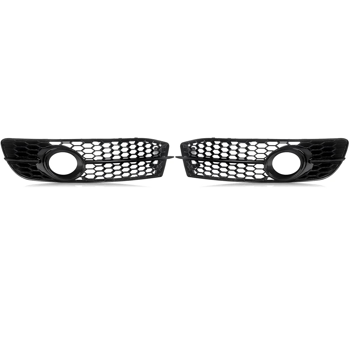 MAGICKIT For Audi A6 C6 S-Line Models 2009-2012 Gloss Black Front Bumper Fog Light Grille Cover CAR accessories Gloss Black
