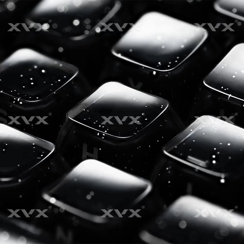 136 Keys Starry Black Crystal Jelly PBT Keycap Double Shot PC Keycaps for Gaming Mechanical Keyboard