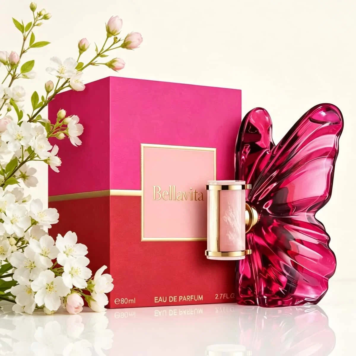 Carolina Herrera La a Women EDP Perfume 80ml With Gift Box Long Lasting Rich Floral Fruity Vanilla Scent Pink Butterfly Luxury Fragrance Gift for Her