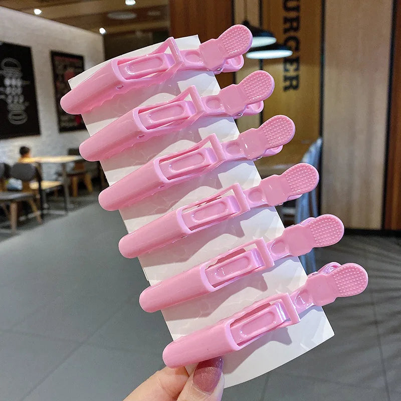 6/8Pcs Colorful Alligator Hair Clips Clamps Hairdressing Professional Salon Hair Grip Crocodile Hairpins Hair Barber Accessories