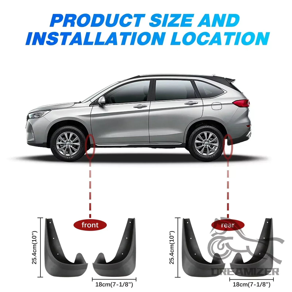 4pcs Front Rear Mudflaps Mud Flaps Original Model Replacement Splash Protector Fender Car Accessories Parts Wheel