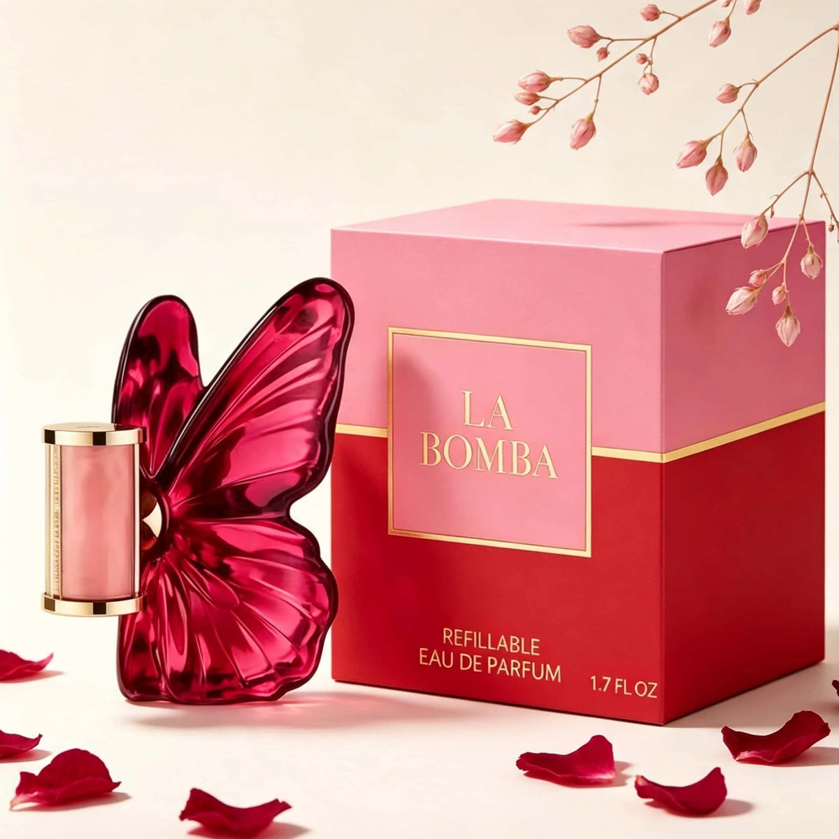Carolina Herrera La a Women EDP Perfume 80ml With Gift Box Long Lasting Rich Floral Fruity Vanilla Scent Pink Butterfly Luxury Fragrance Gift for Her