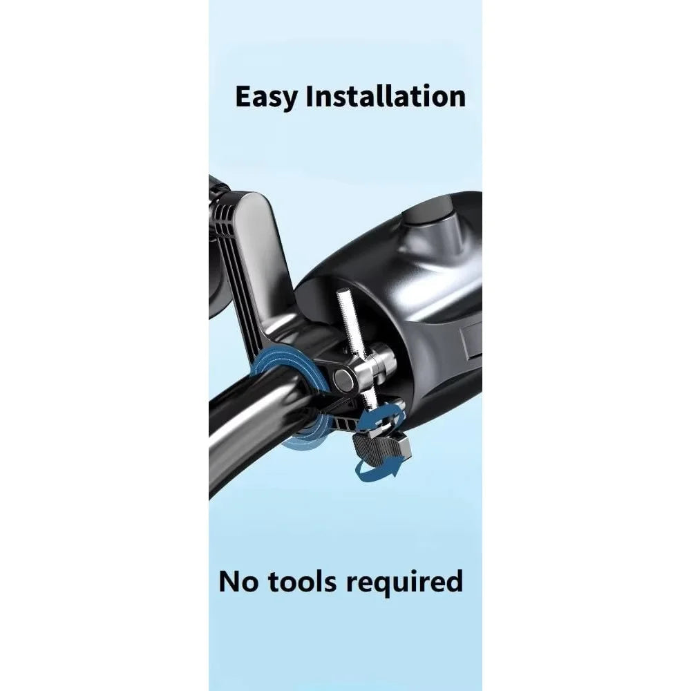 1pc bicycle mobile phone holder, electric vehicle mobile phone holder, motorcycle bicycle handle mobile phone holder mobile phone, 360 degree rotating holder, suitable for 4.7 to 7.2 inch mobile phones.