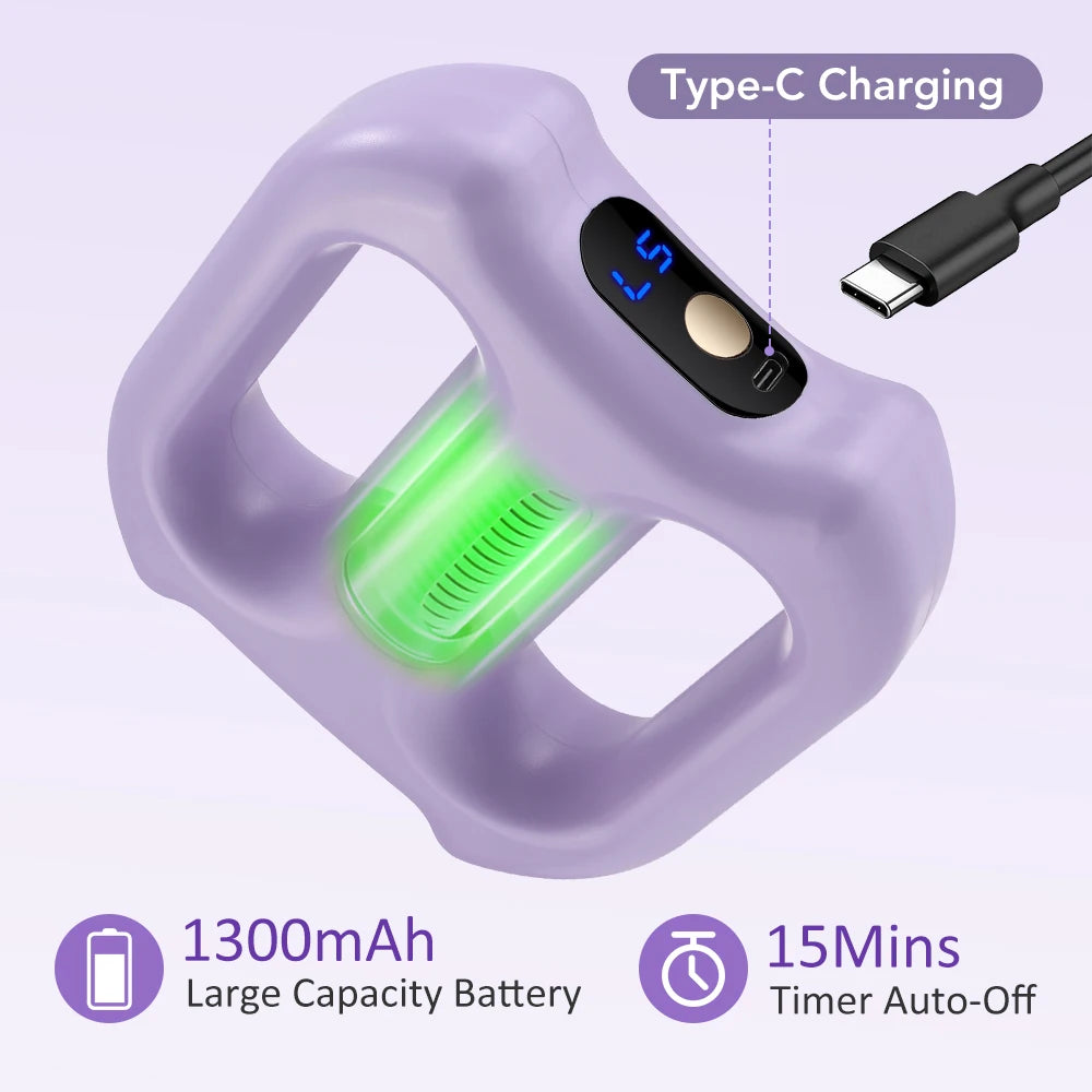 Electric Body Fascia Ring Portable Dual-Ring Vibration Fascia Massager For Back Waist Arm Leg Fat Burning Weight Loss Deep Tissue Muscle Fitness Massage Ring