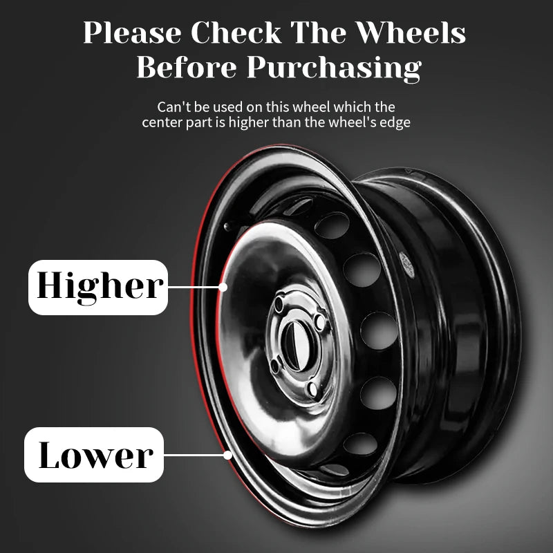 4PC 16 Inch Iron Steel Wheels Hubcaps Cover for Automobile Full Rim Cover Caps Rim Hubcap for R16 Tire Universa Car Accessories