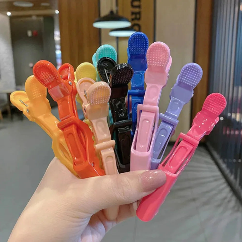 6/8Pcs Colorful Alligator Hair Clips Clamps Hairdressing Professional Salon Hair Grip Crocodile Hairpins Hair Barber Accessories