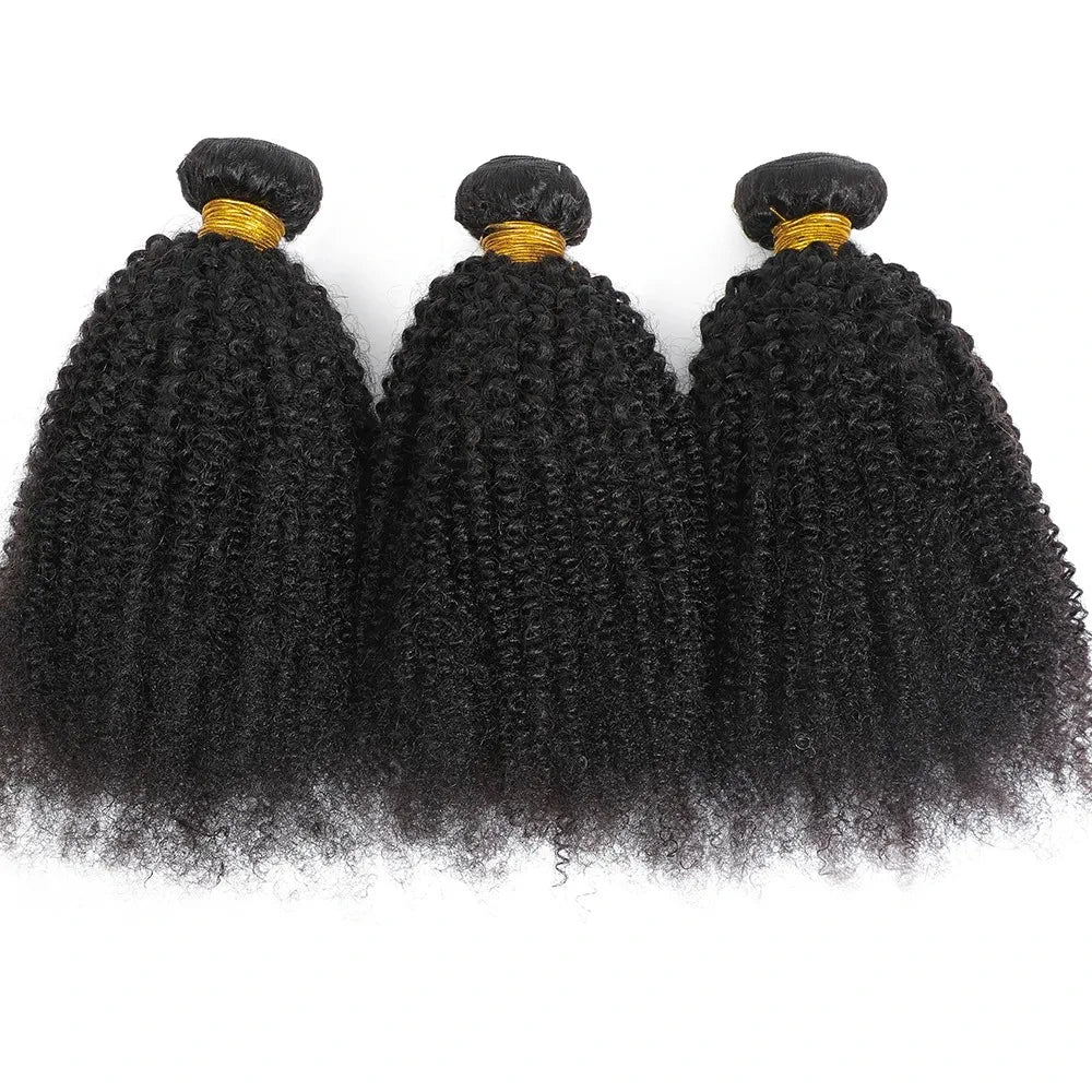 10A Brazilian Afro Curly Hair Bundles Kinky Curly Short Human Hair Weave Jerry Curl Hair Extensions Virgin Hair Bundle for Women