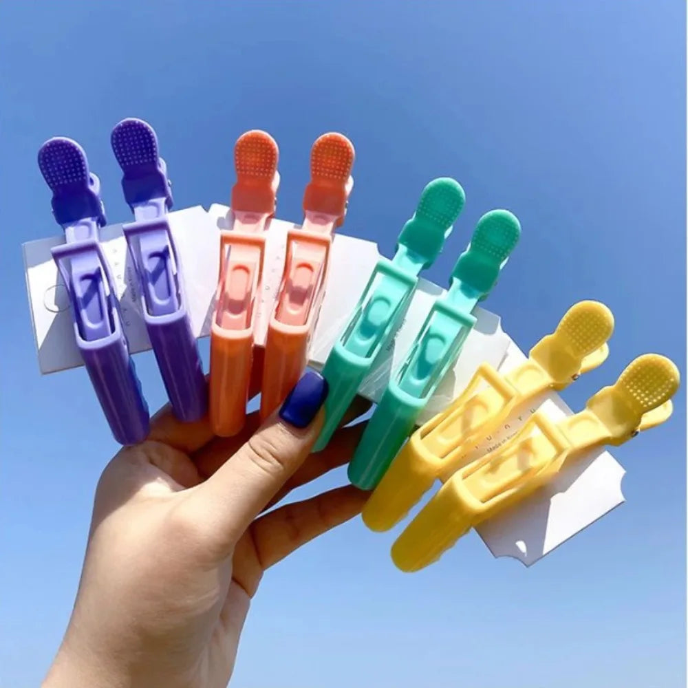 6/8Pcs Colorful Alligator Hair Clips Clamps Hairdressing Professional Salon Hair Grip Crocodile Hairpins Hair Barber Accessories