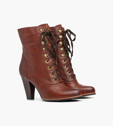 Heeled Ankle Winter Boots